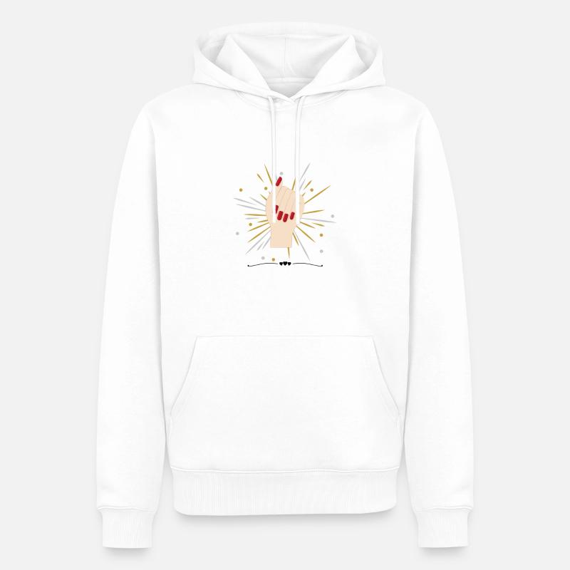 Nails | Nails Lover | Gift for her | Nails Salon - Männer Premium Bio Hoodie - Weiß