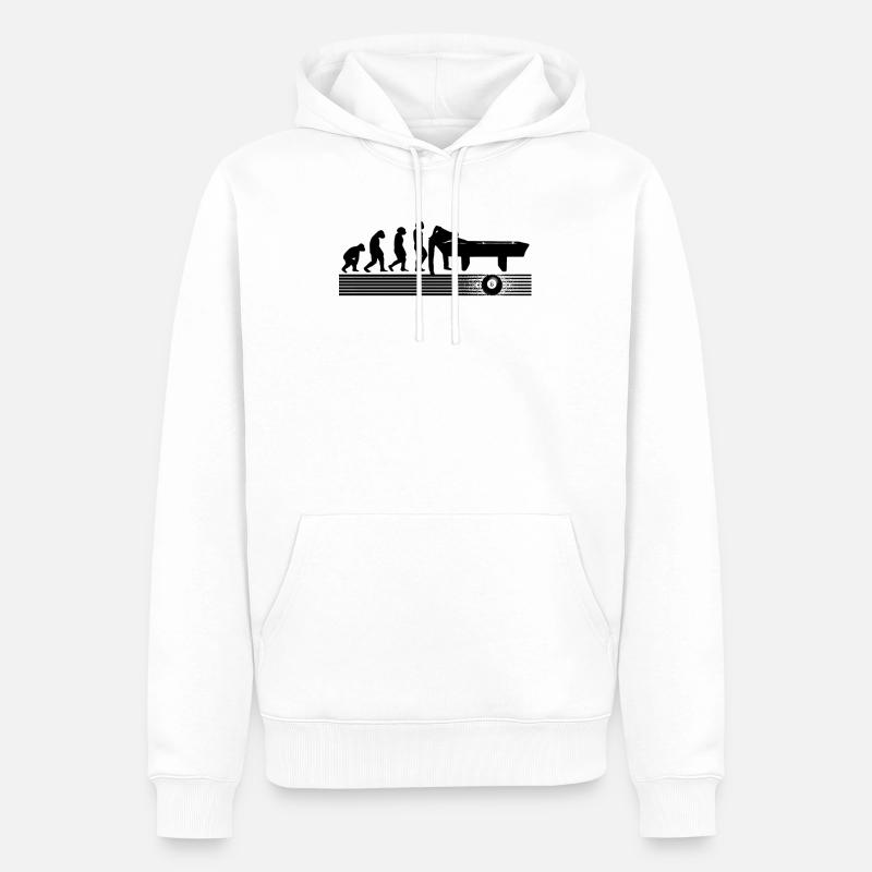 Snooker Evolution Billardtisch Billardkugeln Pool - Männer Premium Bio Hoodie - Weiß