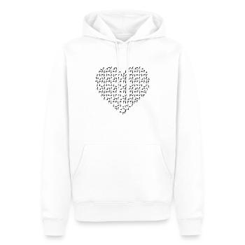 Yoga Love Yoga Retro Yoga Fan Yogalehrerin - Männer Premium Bio Hoodie - Weiß - Vorne - Nico (187cm)