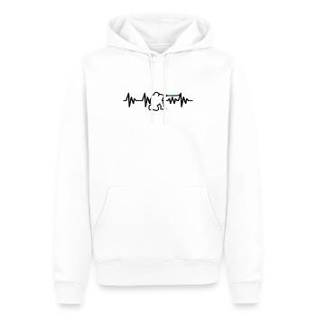 Laser-tag SPIEL Game Gamer Geburtstag Herzschlag - Männer Premium Bio Hoodie - Weiß - Vorne - Nico (187cm)