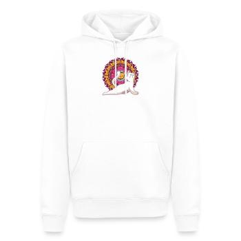 Yoga Chakra Mandala Meditation Yoga Katze Pilates - Männer Premium Bio Hoodie - Weiß - Vorne - Nico (187cm)