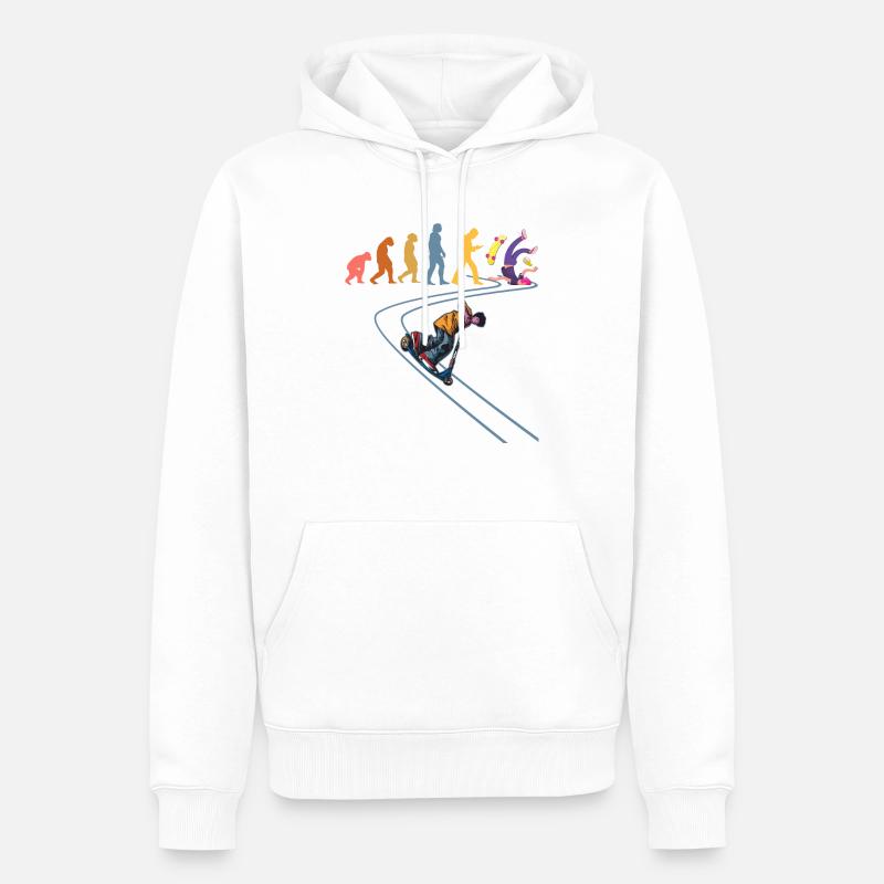 Tretroller Stuntscooter Rollen Stunt-Roller - Männer Premium Bio Hoodie - Weiß