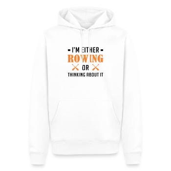 Rowing Rowing Rowing Rowing Rowing Rowing Water Sports Rowing - Men’s Premium Organic Hoodie - white - Front - Nico (187cm)