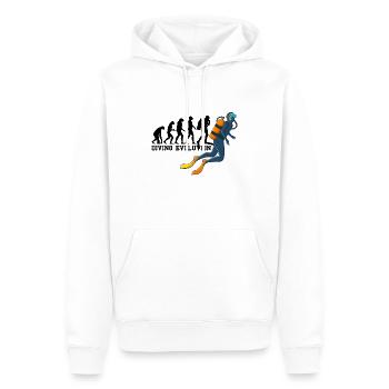 Tauchen Evolution Taucher Taucherin Tauchlehrer - Männer Premium Bio Hoodie - Weiß - Vorne - Nico (187cm)