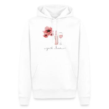 just live Blume Wein Geschenk - Männer Premium Bio Hoodie - Weiß - Vorne - Nico (187cm)