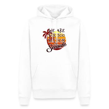 We Are Far Too Seldom At The Seaside Fernweh - Männer Premium Bio Hoodie - Weiß - Vorne - Nico (187cm)