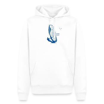 Planche à voile voile planche à voile - Sweat à capuche Premium bio Homme - blanc - Devant - Nico (187cm)