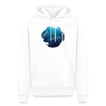 Happy Walhai Whale Shark Motiv im Vintage Design C - Männer Premium Bio Hoodie - Weiß - Vorne - Nico (187cm)