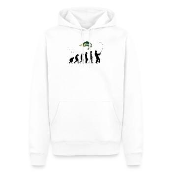 Fishing Fishing Rod Angler EVOLUTION Fly Fishing - Men’s Premium Organic Hoodie - white - Front - Nico (187cm)