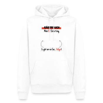 18. Geburtstag Gästebuch - Männer Premium Bio Hoodie - Weiß - Vorne - Nico (187cm)
