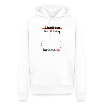 30. Geburtstag Gästebuch - Männer Premium Bio Hoodie - Weiß - Vorne - Nico (187cm)