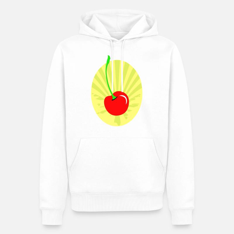 Cherry Rays Summer Comic Clip Art - Sweat à capuche Premium bio Homme - blanc