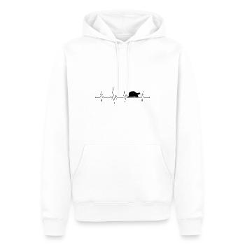 Battement de cœur de tortue - Sweat à capuche Premium bio Homme - blanc - Devant - Nico (187cm)