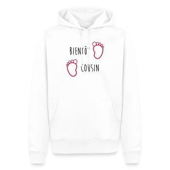 Onkel / Tante / Vetter / Cousin / Kusine - Männer Premium Bio Hoodie - Weiß - Vorne - Nico (187cm)