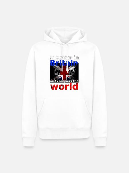 Britain - Men’s Premium Organic Hoodie - white