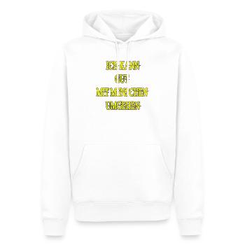 ICH KANN GUT MIT MENSCHEN UMGEHEN - Männer Premium Bio Hoodie - Weiß - Vorne - Nico (187cm)
