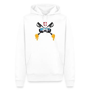 Savoie Ski und Savoyard Fondue Geschenk Haute Savoie - Männer Premium Bio Hoodie - Weiß - Vorne - Nico (187cm)