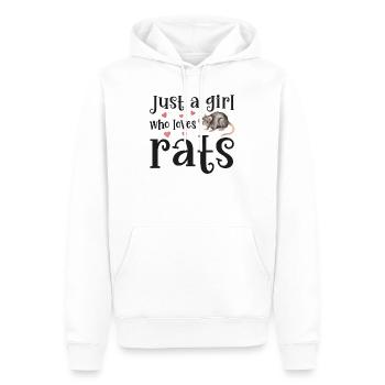 Rat Rats - Sweat à capuche Premium bio Homme - blanc - Devant - Nico (187cm)