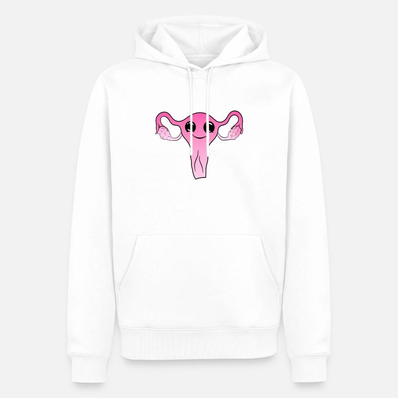 Utérus mignon mignon - Sweat à capuche Premium bio Homme - blanc