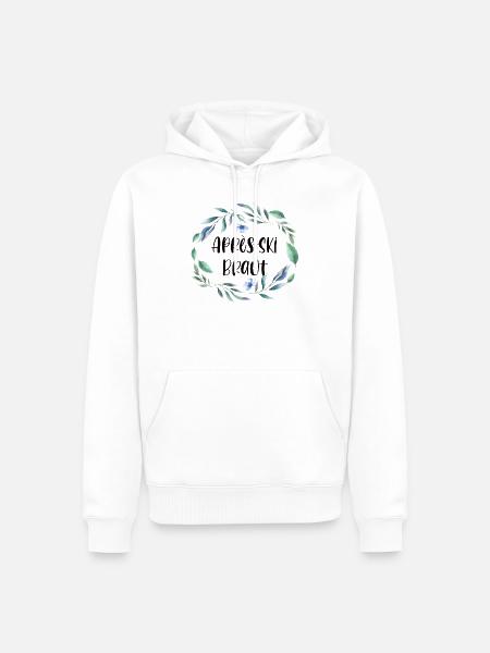 Junggesellenabschied Après Ski Braut Geschenk - Männer Premium Bio Hoodie - Weiß