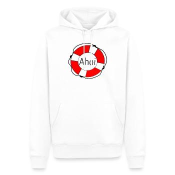 Rettungsring - Männer Premium Bio Hoodie - Weiß - Vorne - Nico (187cm)