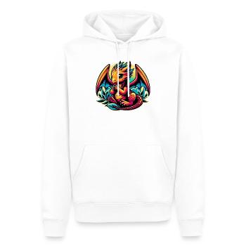 Bébé Dragon - Sweat à capuche Premium bio Homme - blanc - Devant - Nico (187cm)
