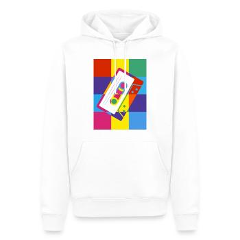 Retro Kassette Tape Pop Art Illustration - Männer Premium Bio Hoodie - Weiß - Vorne - Nico (187cm)