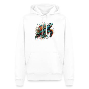 Tortue - Sweat à capuche Premium bio Homme - blanc - Devant - Nico (187cm)
