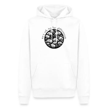 Mouton noir - Sweat à capuche Premium bio Homme - blanc - Devant - Nico (187cm)