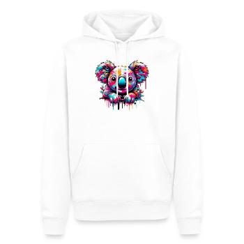 Koala - Sweat à capuche Premium bio Homme - blanc - Devant - Nico (187cm)