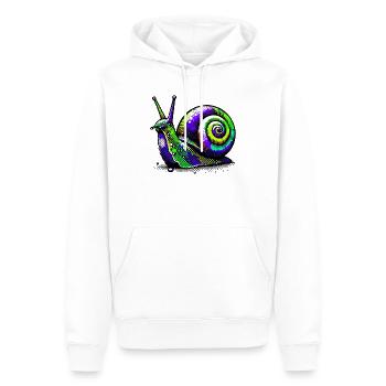 Escargot - Sweat à capuche Premium bio Homme - blanc - Devant - Nico (187cm)