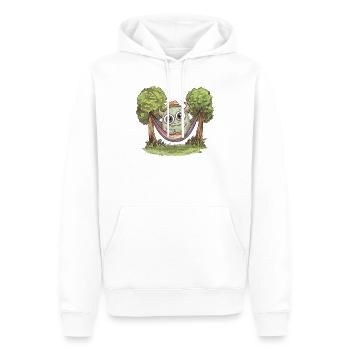 Niedliches Monster in Hängematte - Männer Premium Bio Hoodie - Weiß - Vorne - Nico (187cm)