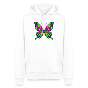 Schmetterling - Männer Premium Bio Hoodie - Weiß - Vorne - Nico (187cm)