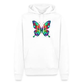 Schmetterling - Männer Premium Bio Hoodie - Weiß - Vorne - Nico (187cm)
