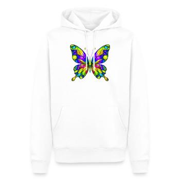 Papillon - Sweat à capuche Premium bio Homme - blanc - Devant - Nico (187cm)