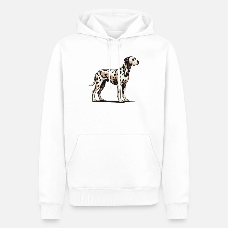 Dalmatiner - Männer Premium Bio Hoodie - Weiß