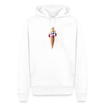 ize cream - Männer Premium Bio Hoodie - Weiß - Vorne - Nico (187cm)