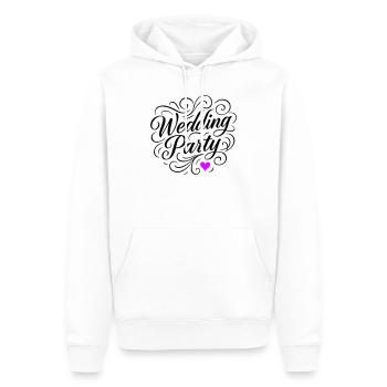 Fête de mariage Fête de mariage - Sweat à capuche Premium bio Homme - blanc - Devant - Nico (187cm)