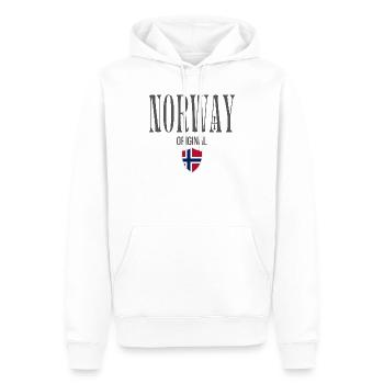 Originaire de Norvège, né en Norvège - Sweat à capuche Premium bio Homme - blanc - Devant - Nico (187cm)