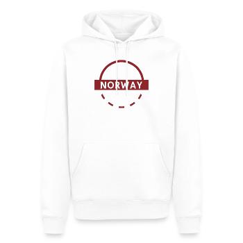Norway Round Emblem - Men’s Premium Organic Hoodie - white - Front - Nico (187cm)