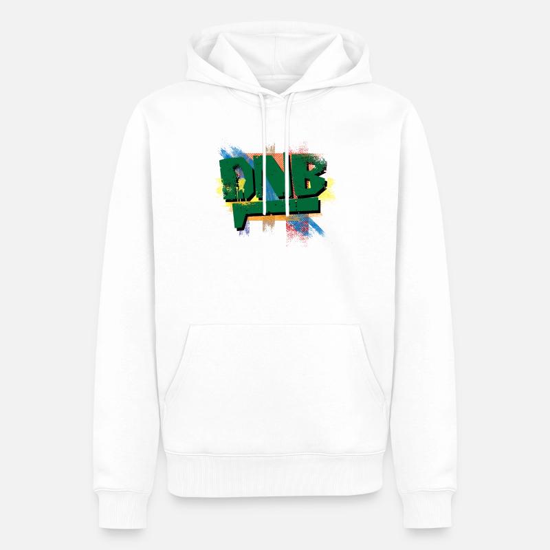 Explosion de graffitis DNB - Sweat à capuche Premium bio Homme - blanc