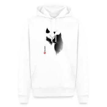 Katzenliebe - Männer Premium Bio Hoodie - Weiß - Vorne - Nico (187cm)