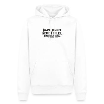 Dad Makes No Mistakes Gift Saying - Men’s Premium Organic Hoodie - white - Front - Nico (187cm)