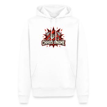 Nain maléfique, gnome sombre, gnome gothique, gnome drôle - Sweat à capuche Premium bio Homme - blanc - Devant - Nico (187cm)