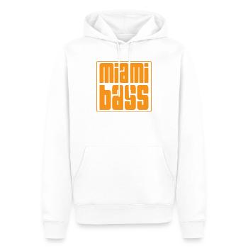 Miami Bass Retro Blocks - Sweat à capuche Premium bio Homme - blanc - Devant - Nico (187cm)
