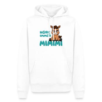Ich Höre Immer Nur Ein Mimimi Pferd - Männer Premium Bio Hoodie - Weiß - Vorne - Nico (187cm)