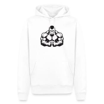 Muscles gorilles - Sweat à capuche Premium bio Homme - blanc - Devant - Nico (187cm)