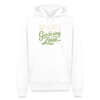 Alter nur Gartenzone | Gärtner Spruch - Männer Premium Bio Hoodie - Weiß - Vorne - Nico (187cm)