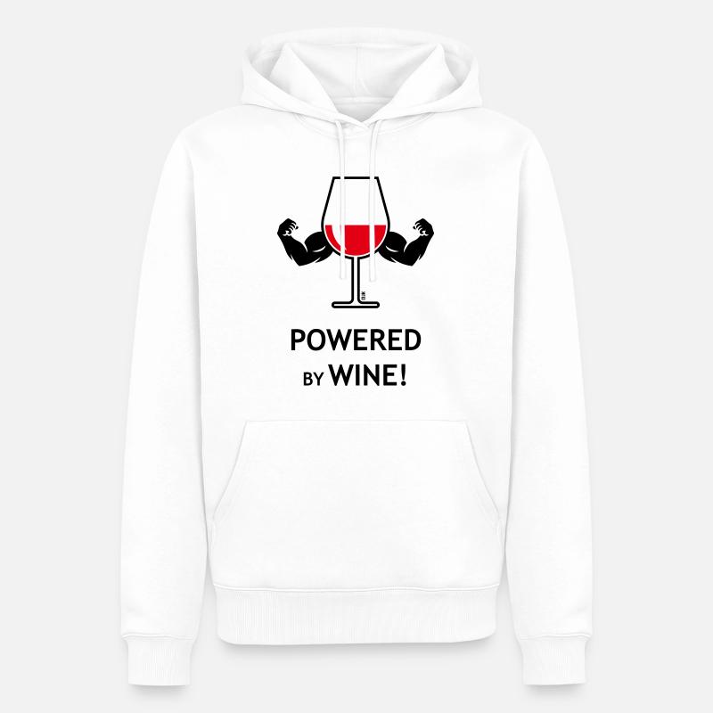 Propulsé par le vin ! - Sweat à capuche Premium bio Homme - blanc