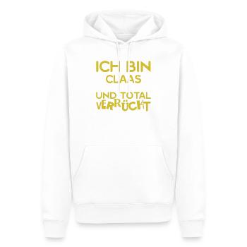 Claas als Vorname - Männer Premium Bio Hoodie - Weiß - Vorne - Nico (187cm)